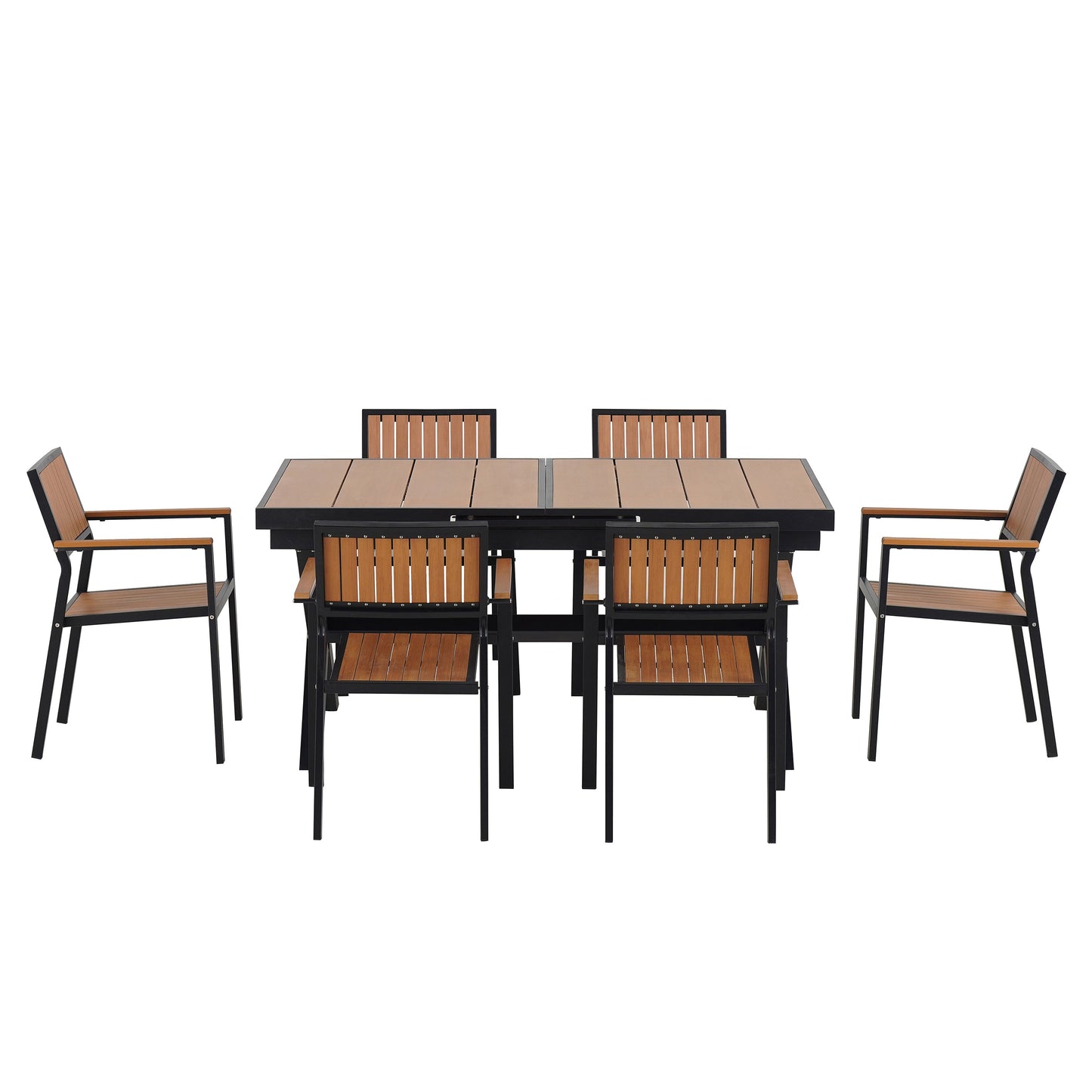 Experience Outdoor Dining Freedom with a Flexible Set Including Six