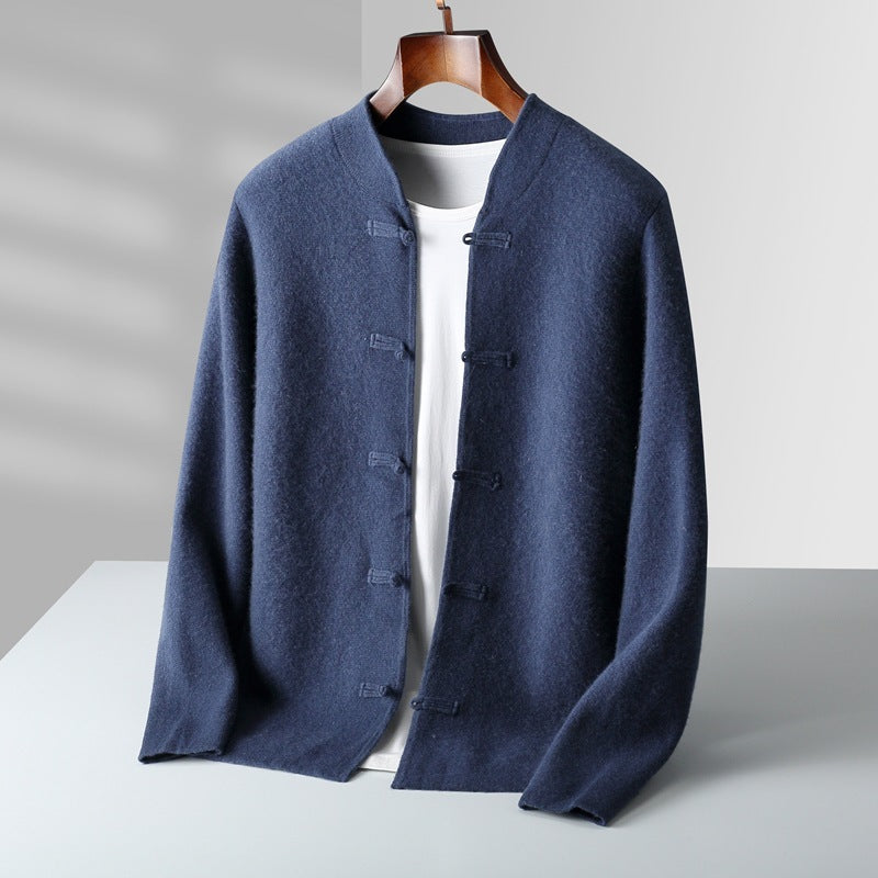 Button Warm Thickened Wool Coat
