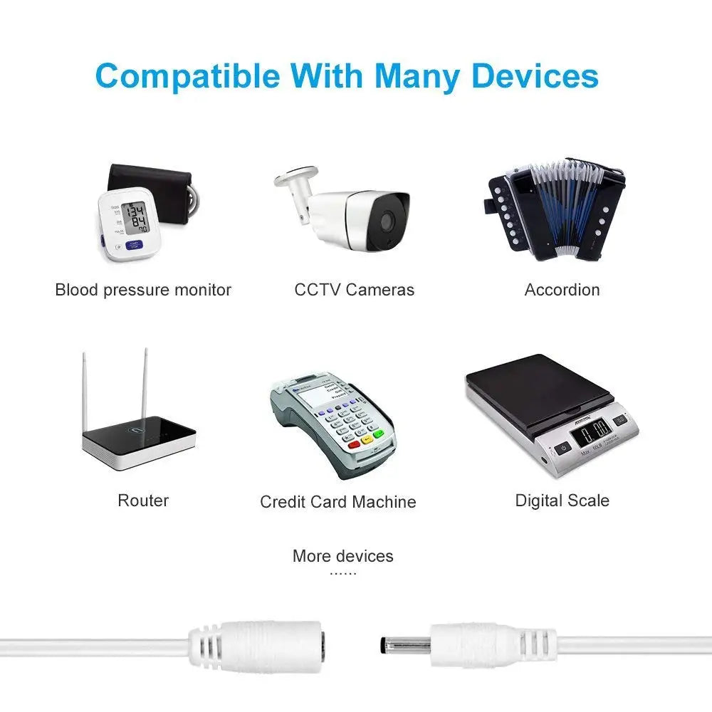 DC 12V Power Adapter Extension Cable 5.5*2.1mm Male Female Power Cord Extend Wire 1M 2M 3M 5M 10M Cable For CCTV Camera Router