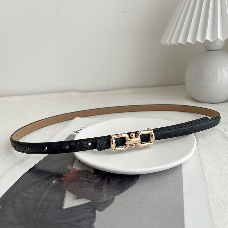 Women's Thin Belt Matching Dress Shirt Businese Suit Accessories Coat Sweater Genuine Leather Tight Waist Small Belt Corset