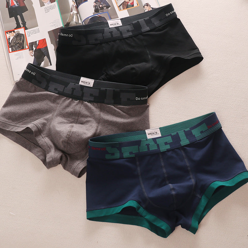 3 Pieces Minimalist Artistic Retro Low Waist Men's Underwear