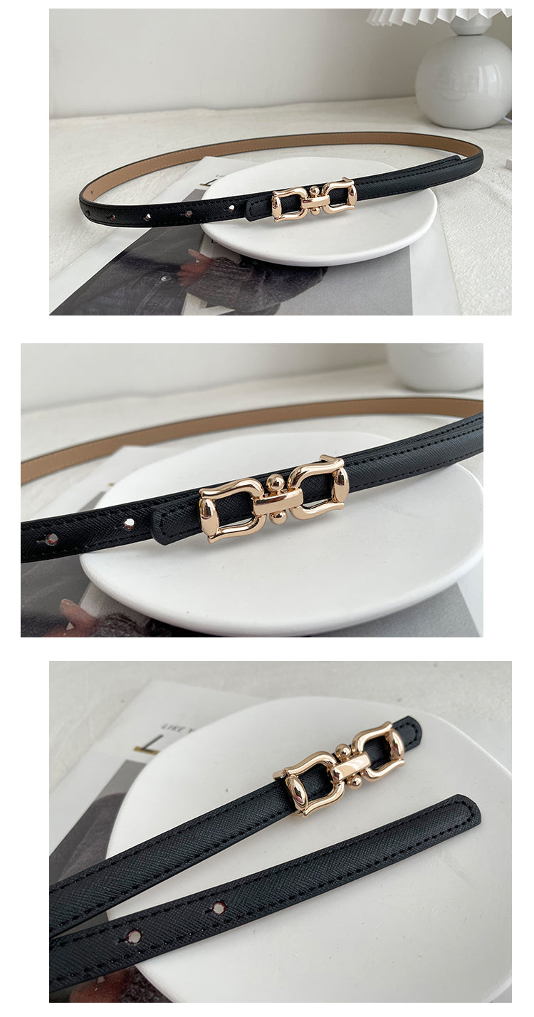 Women's Thin Belt Matching Dress Shirt Businese Suit Accessories Coat Sweater Genuine Leather Tight Waist Small Belt Corset