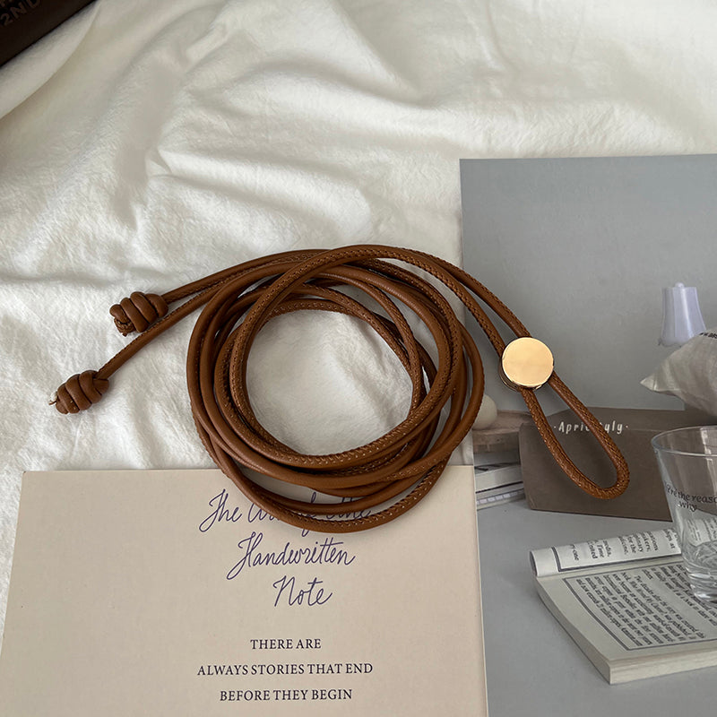 Women's Thin Belt Match with Coat Sweater Suit Fashion Decorative All-Match Adjustable Long Soft Belt Waist Chain Waist Strap Tide
