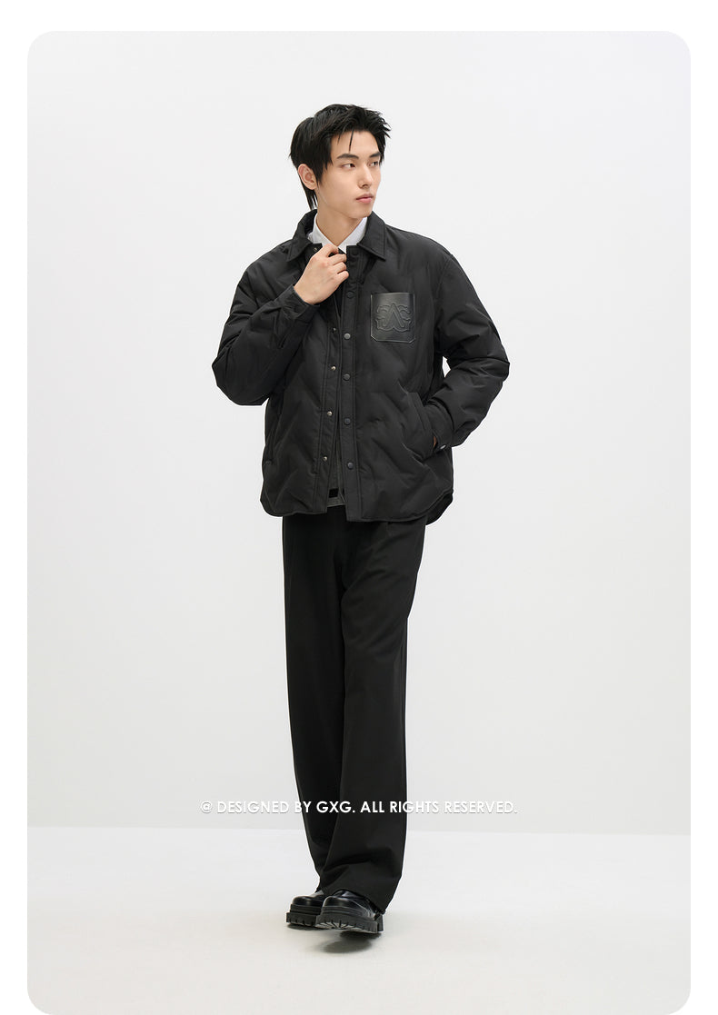 GxG Men's Lightweight Down jacket 24 Winter New Loose Short Shirts Outerwear# G24dy24005