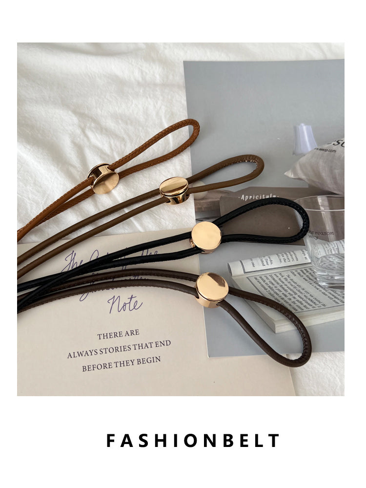 Women's Thin Belt Match with Coat Sweater Suit Fashion Decorative All-Match Adjustable Long Soft Belt Waist Chain Waist Strap Tide