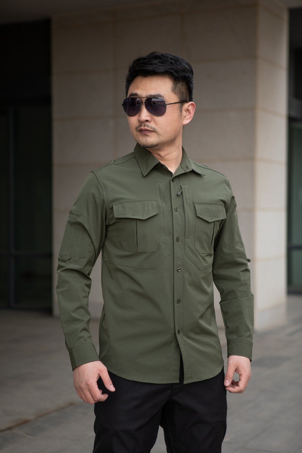 Outdoor Mountaineering Camping Tactical Men's Shirt Paving Eagle Warhawk Elastic Fabric Quick-Drying Stretch Shirt Military Fan Clothing