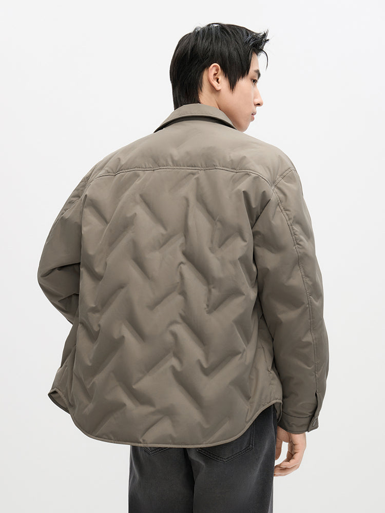 GxG Men's Lightweight Down jacket 24 Winter New Loose Short Shirts Outerwear# G24dy24005