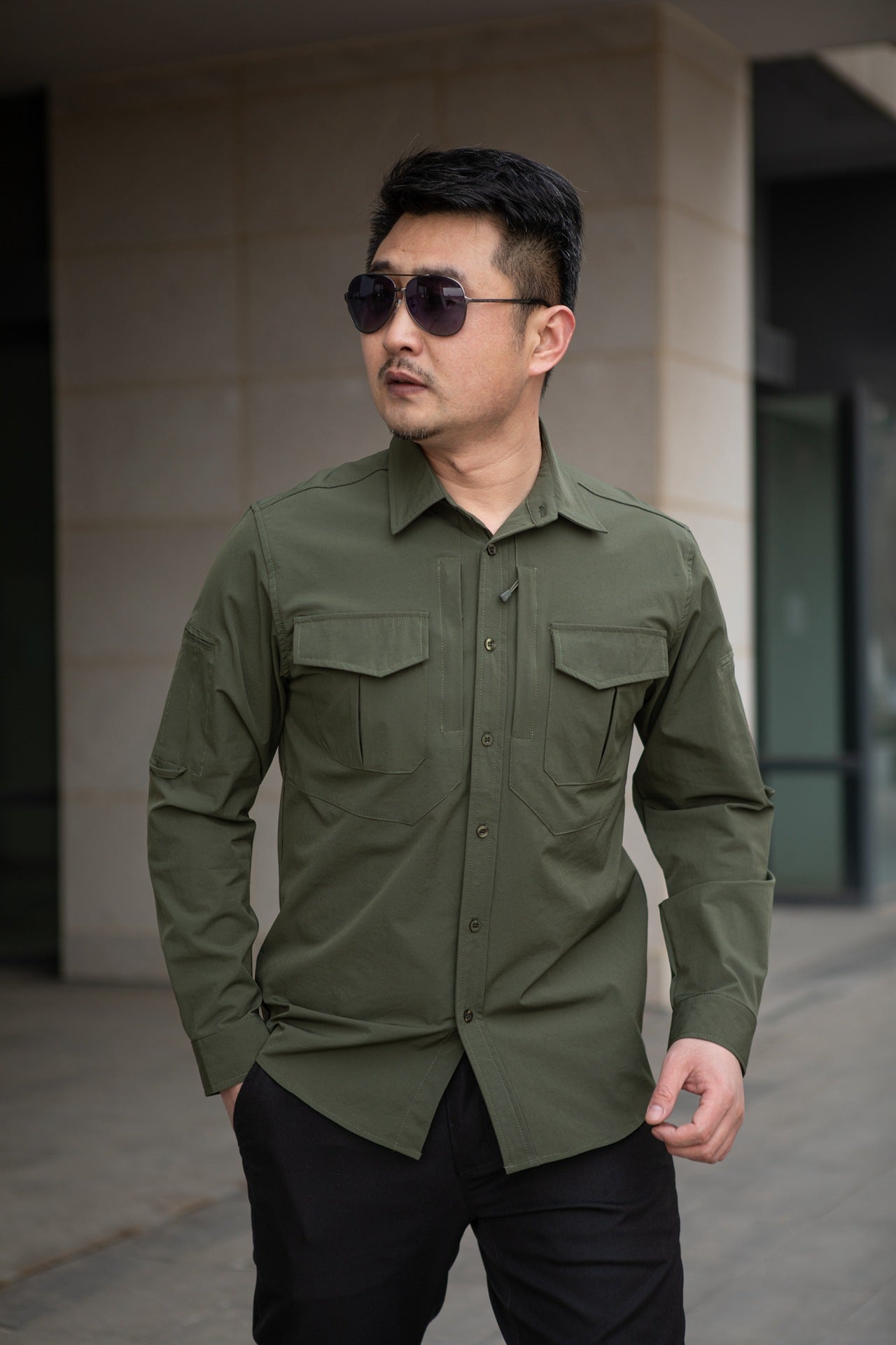 Outdoor Mountaineering Camping Tactical Men's Shirt Paving Eagle Warhawk Elastic Fabric Quick-Drying Stretch Shirt Military Fan Clothing