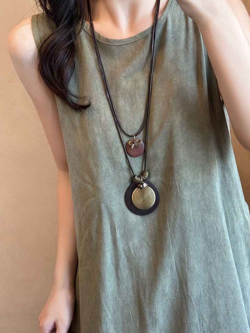 Zen Female Ethnic Style Twin Bohemia Feather