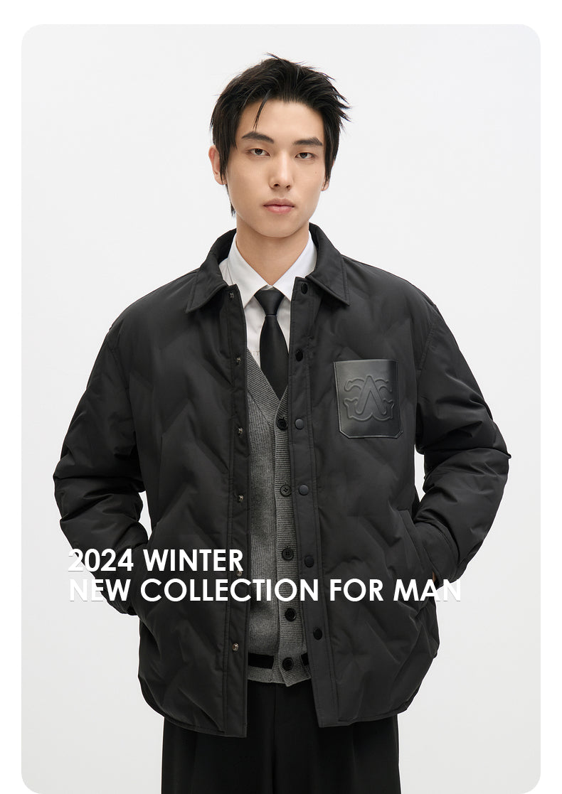 GxG Men's Lightweight Down jacket 24 Winter New Loose Short Shirts Outerwear# G24dy24005