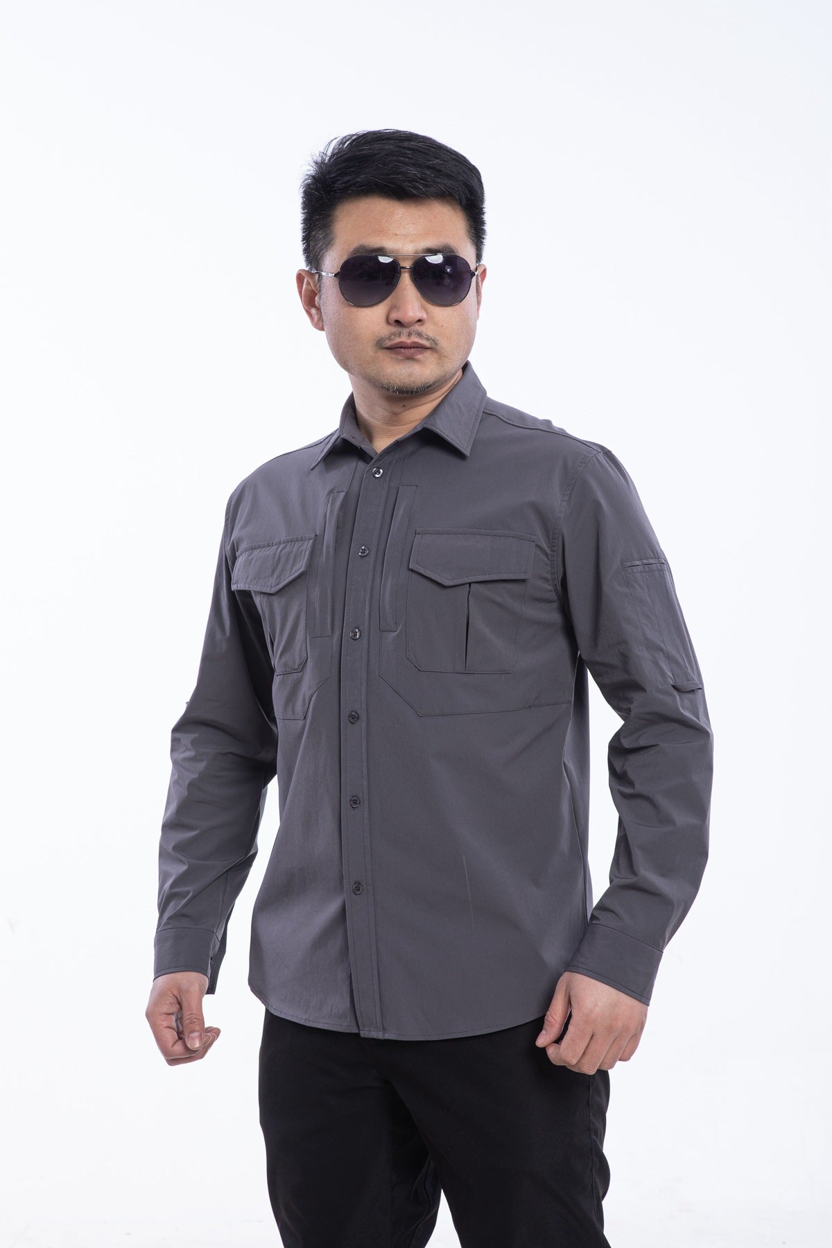 Outdoor Mountaineering Camping Tactical Men's Shirt Paving Eagle Warhawk Elastic Fabric Quick-Drying Stretch Shirt Military Fan Clothing