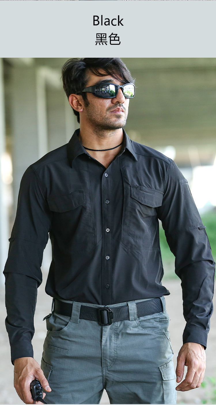 Quick-Dry Stretch Outdoor Hiking Military Style Bottoming Shirt