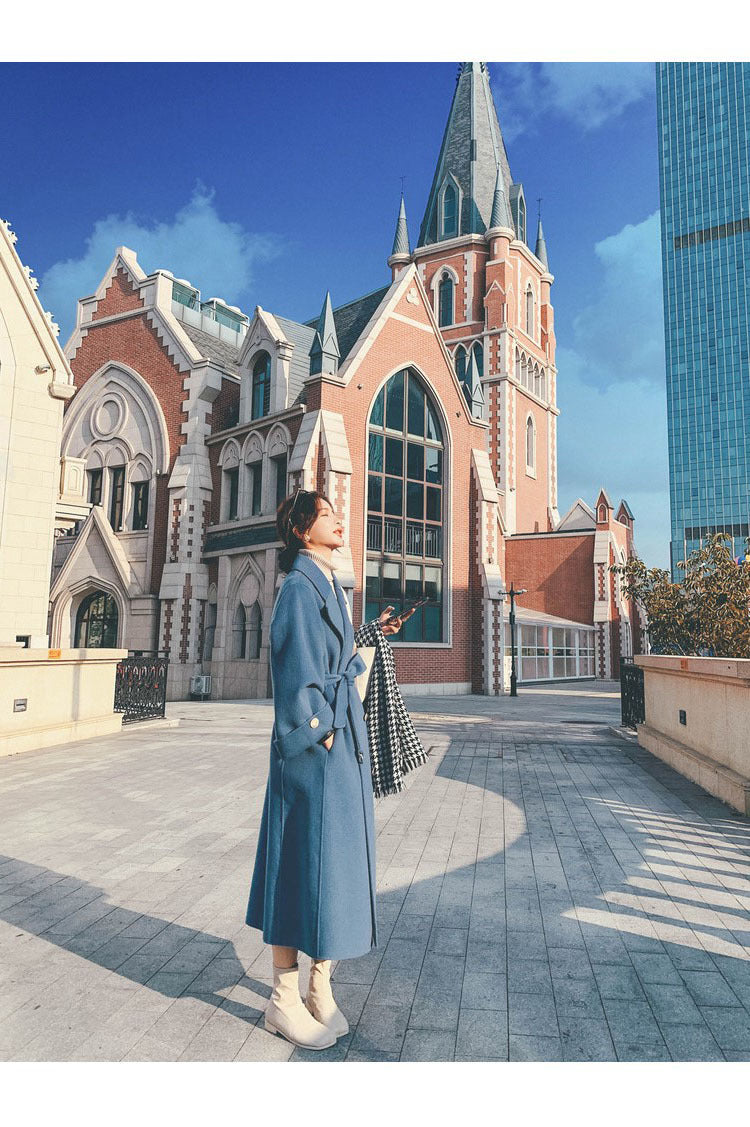 2024 Pure New Plus Size Women's Clothing Big Woman Woolen Coat Slimming Long Loose Woolen Coat 100.00kg