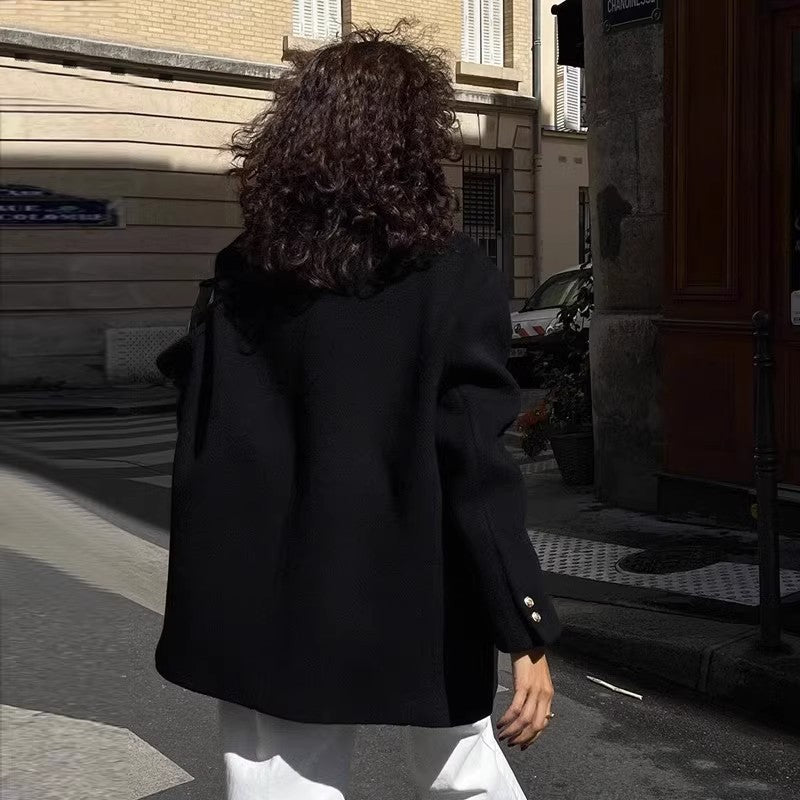 2024 Pure New Plus Size Women's Clothing Big Woman Woolen Coat Slimming Long Loose Woolen Coat 100.00kg