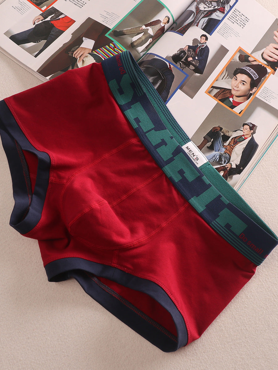 3 Pieces Minimalist Artistic Retro Low Waist Men's Underwear