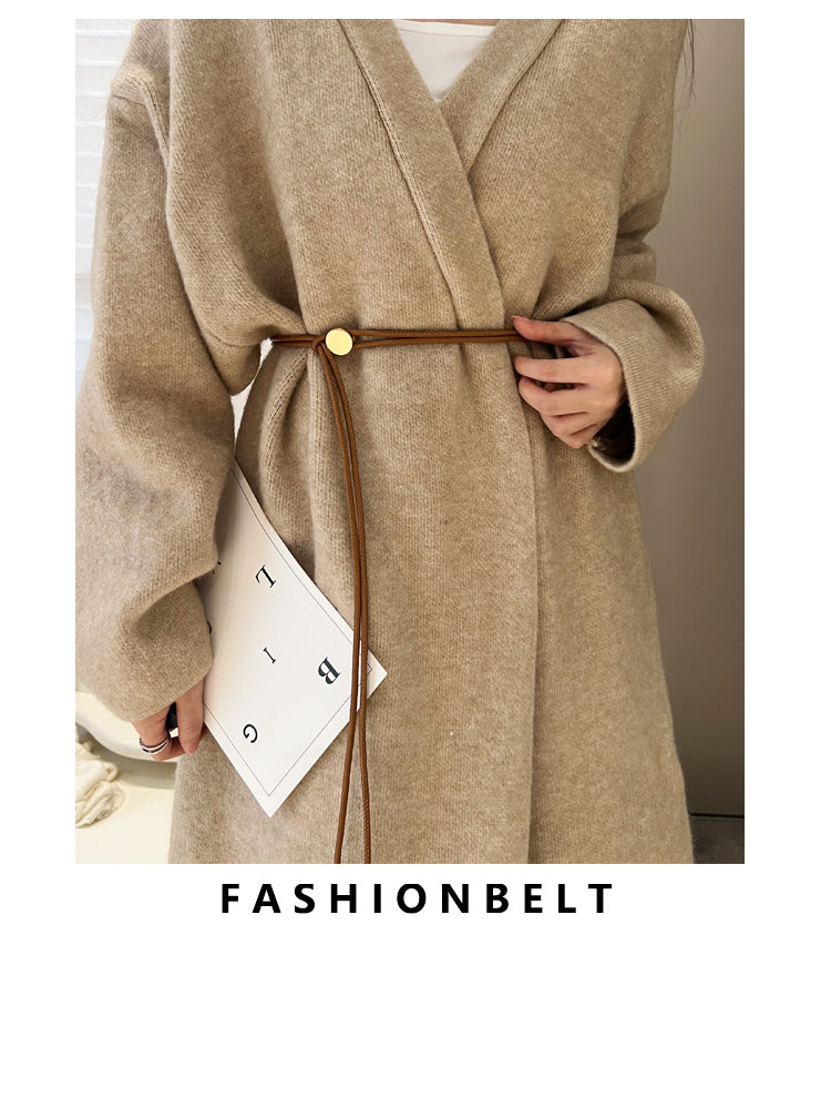 Women's Thin Belt Match with Coat Sweater Suit Fashion Decorative All-Match Adjustable Long Soft Belt Waist Chain Waist Strap Tide