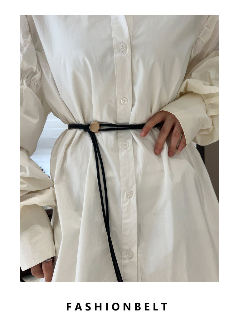 Women's Thin Belt Match with Coat Sweater Suit Fashion Decorative All-Match Adjustable Long Soft Belt Waist Chain Waist Strap Tide