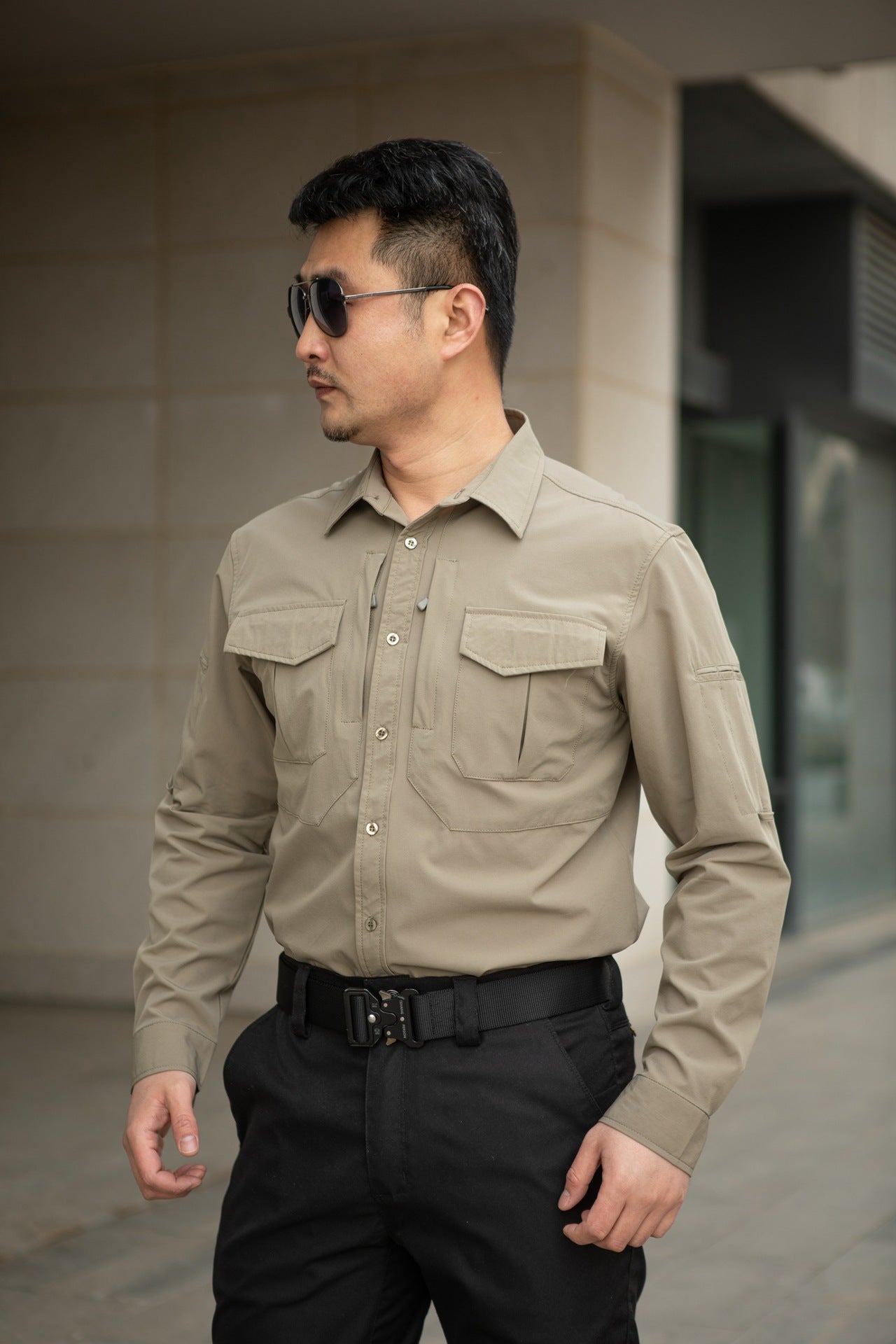 Outdoor Mountaineering Camping Tactical Men's Shirt Paving Eagle Warhawk Elastic Fabric Quick-Drying Stretch Shirt Military Fan Clothing