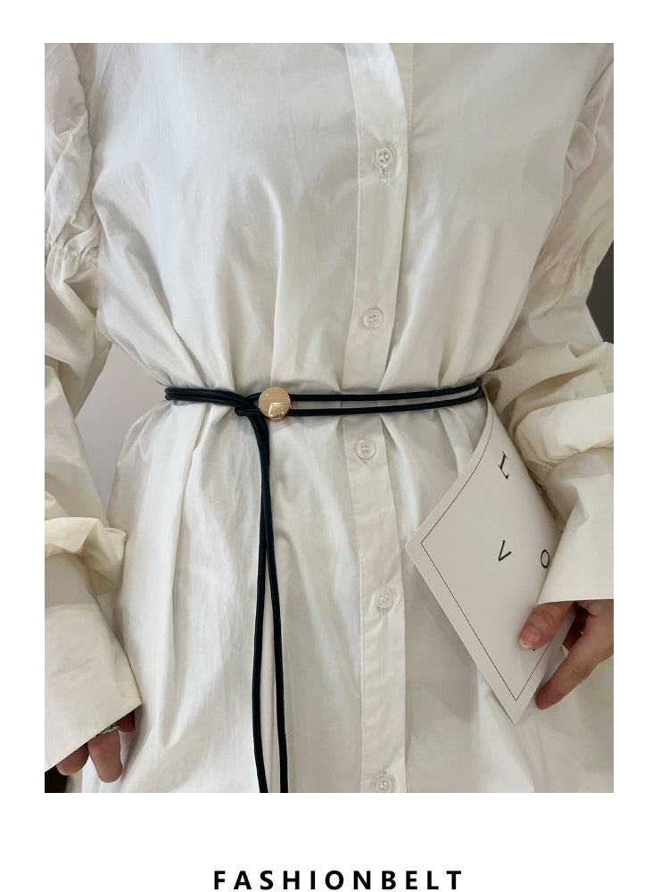 Women's Thin Belt Match with Coat Sweater Suit Fashion Decorative All-Match Adjustable Long Soft Belt Waist Chain Waist Strap Tide