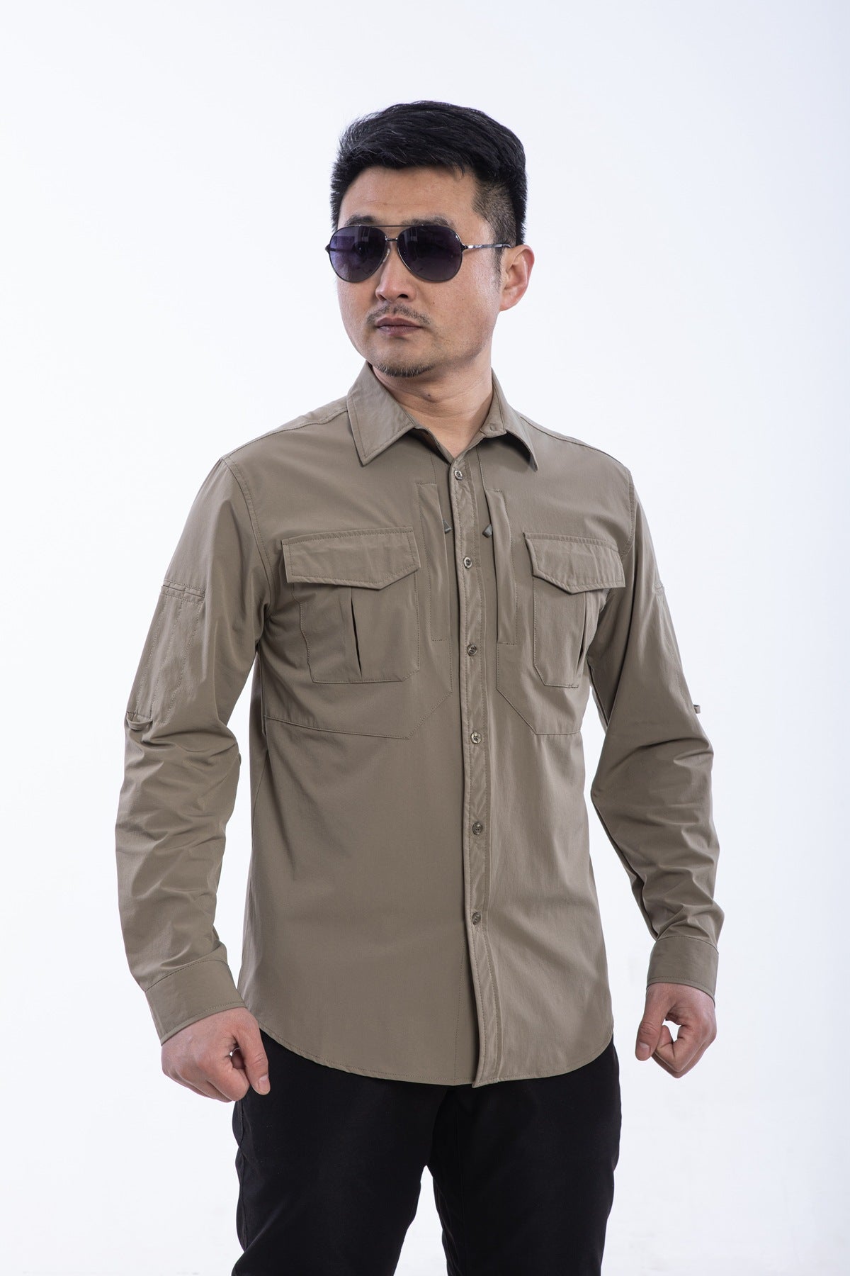 Outdoor Mountaineering Camping Tactical Men's Shirt Paving Eagle Warhawk Elastic Fabric Quick-Drying Stretch Shirt Military Fan Clothing