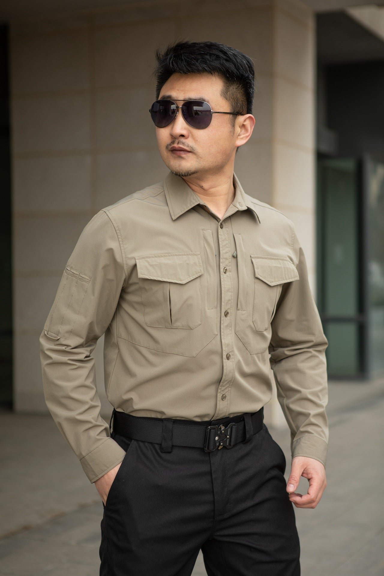 Outdoor Mountaineering Camping Tactical Men's Shirt Paving Eagle Warhawk Elastic Fabric Quick-Drying Stretch Shirt Military Fan Clothing