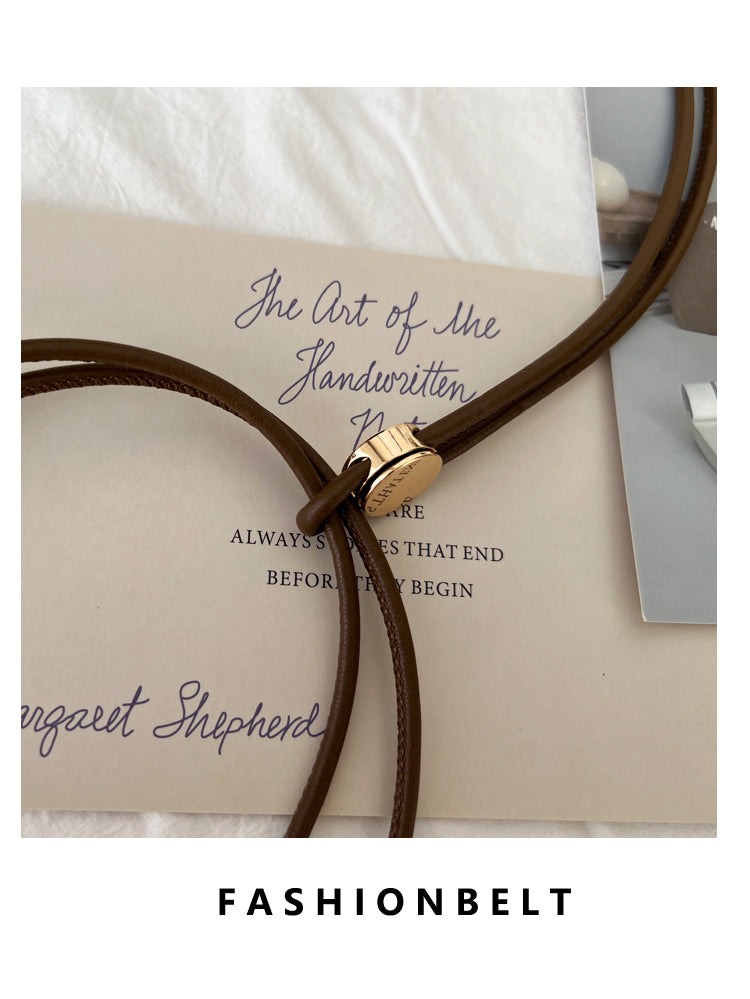 Women's Thin Belt Match with Coat Sweater Suit Fashion Decorative All-Match Adjustable Long Soft Belt Waist Chain Waist Strap Tide