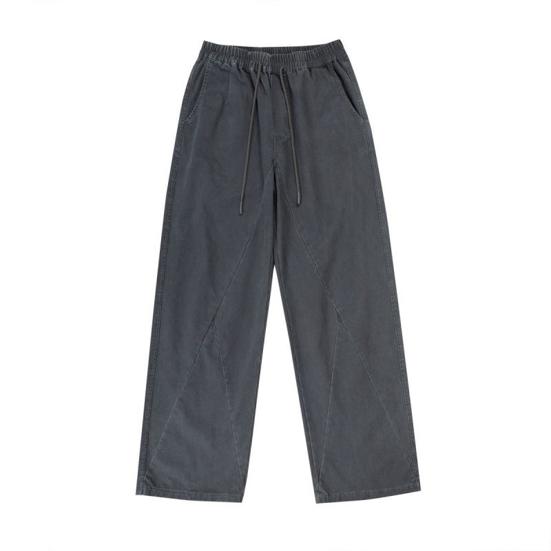 Men's Washed Stitching Loose Casual Pants