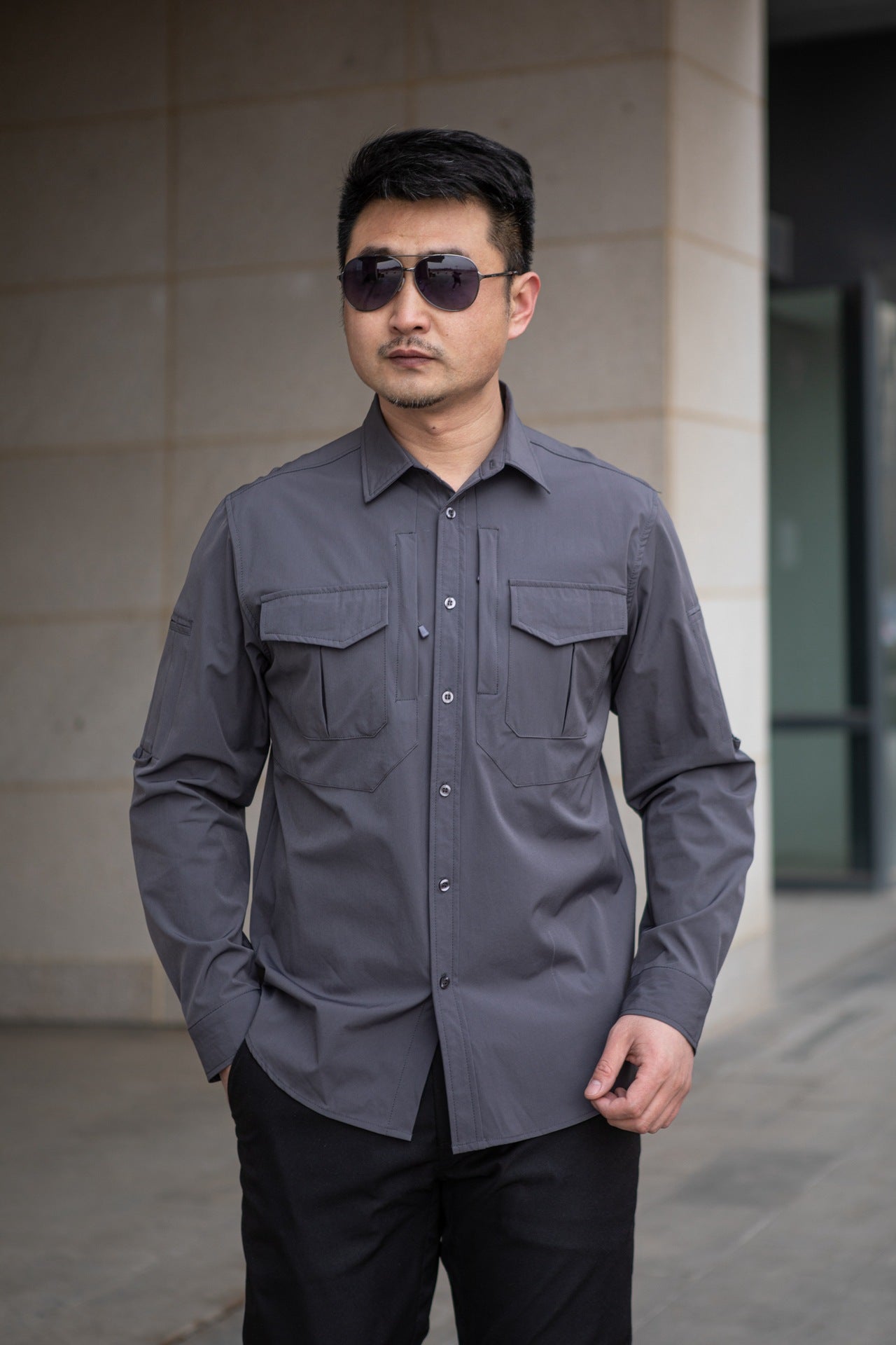 Outdoor Mountaineering Camping Tactical Men's Shirt Paving Eagle Warhawk Elastic Fabric Quick-Drying Stretch Shirt Military Fan Clothing