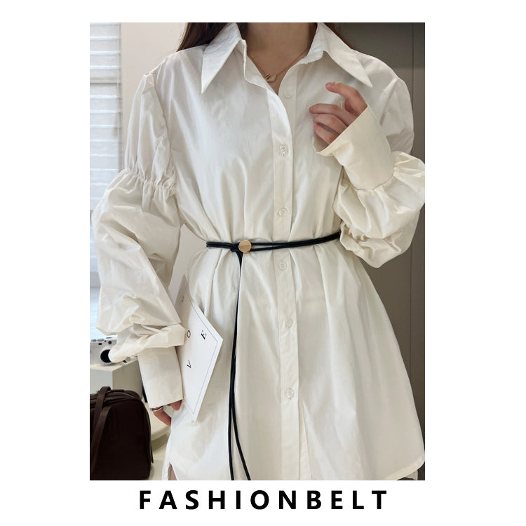 Women's Thin Belt Match with Coat Sweater Suit Fashion Decorative All-Match Adjustable Long Soft Belt Waist Chain Waist Strap Tide