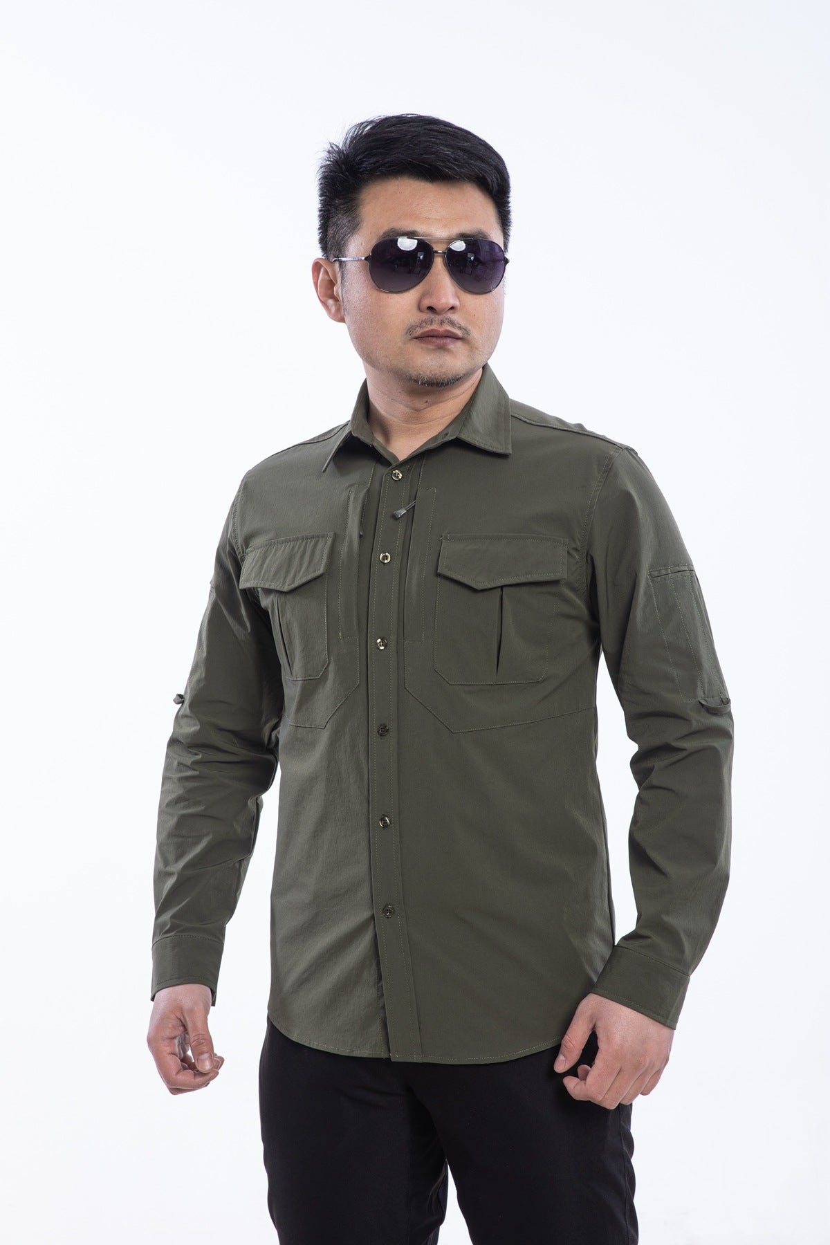 Outdoor Mountaineering Camping Tactical Men's Shirt Paving Eagle Warhawk Elastic Fabric Quick-Drying Stretch Shirt Military Fan Clothing