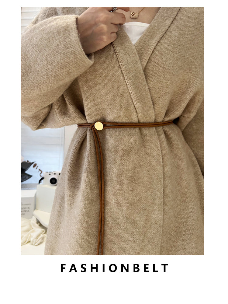 Women's Thin Belt Match with Coat Sweater Suit Fashion Decorative All-Match Adjustable Long Soft Belt Waist Chain Waist Strap Tide