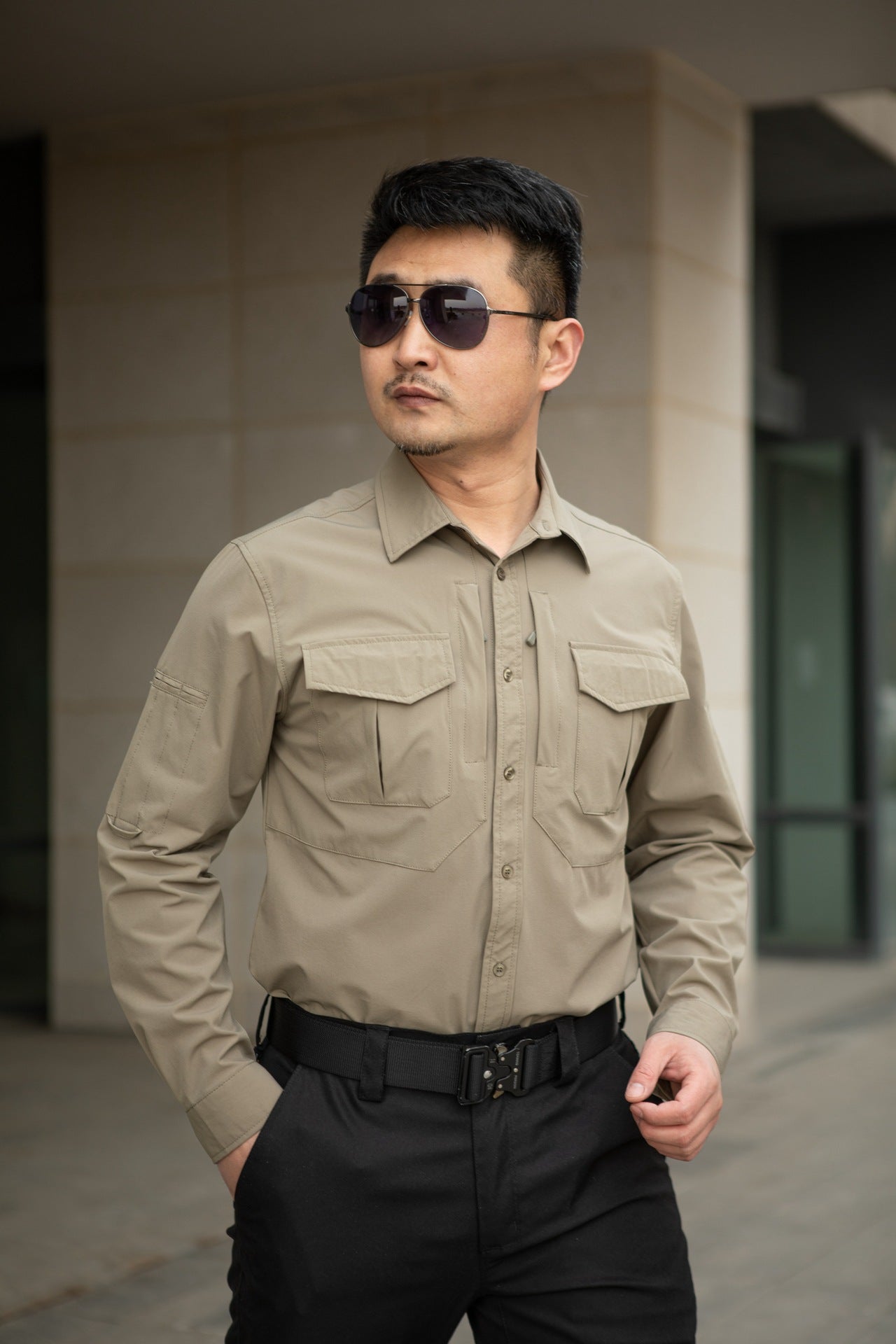 Outdoor Mountaineering Camping Tactical Men's Shirt Paving Eagle Warhawk Elastic Fabric Quick-Drying Stretch Shirt Military Fan Clothing