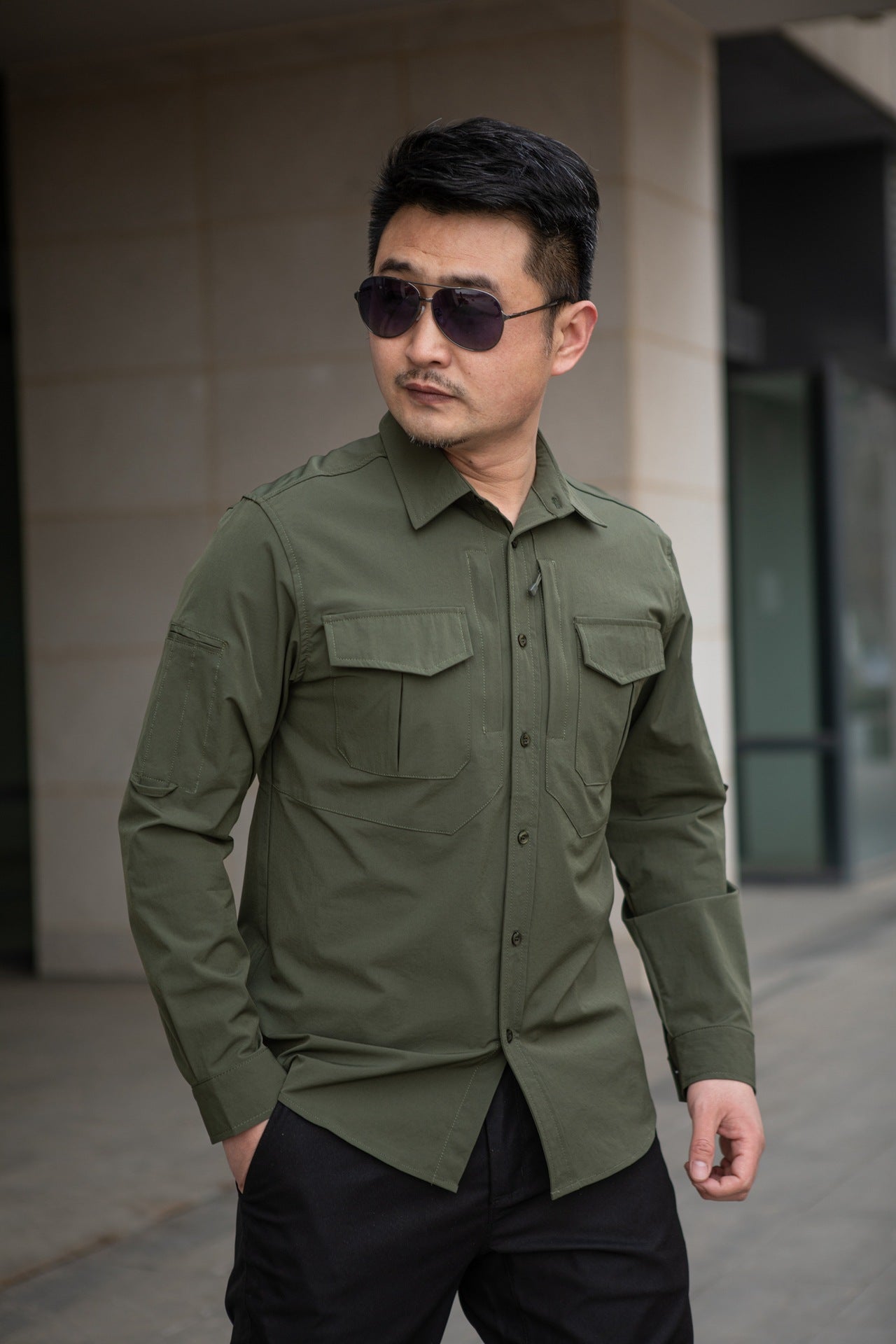 Outdoor Mountaineering Camping Tactical Men's Shirt Paving Eagle Warhawk Elastic Fabric Quick-Drying Stretch Shirt Military Fan Clothing