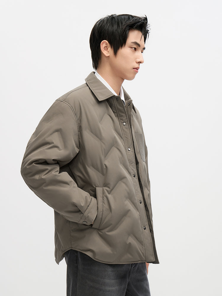 GxG Men's Lightweight Down jacket 24 Winter New Loose Short Shirts Outerwear# G24dy24005