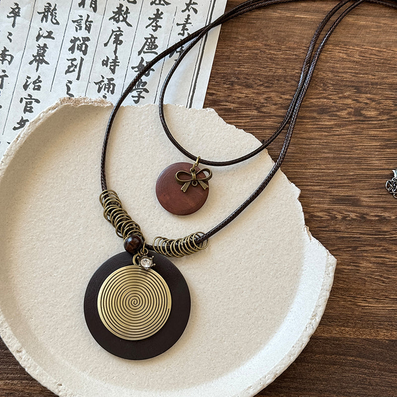 Zen Female Ethnic Style Twin Bohemia Feather