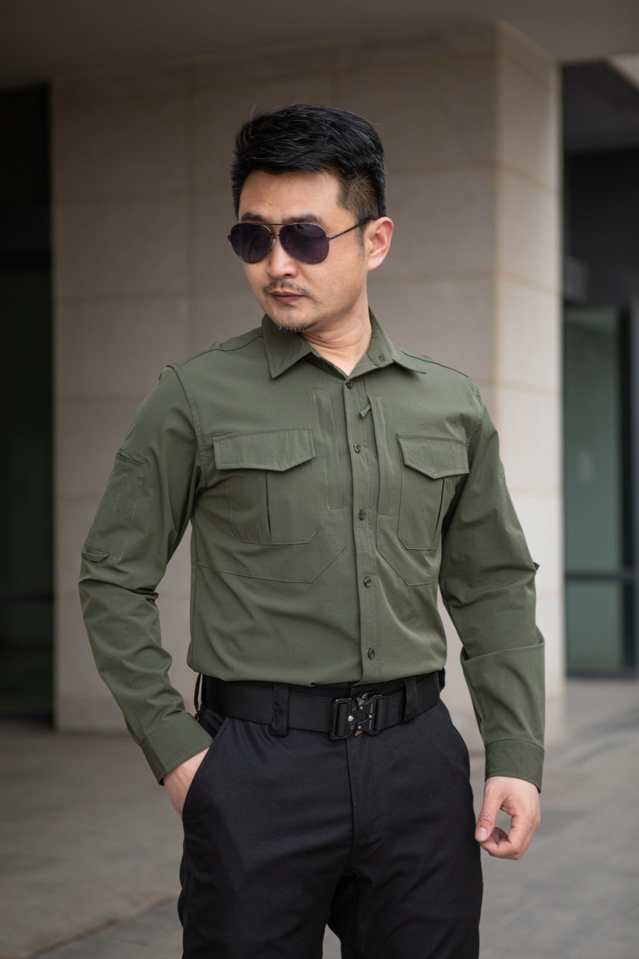 Outdoor Mountaineering Camping Tactical Men's Shirt Paving Eagle Warhawk Elastic Fabric Quick-Drying Stretch Shirt Military Fan Clothing