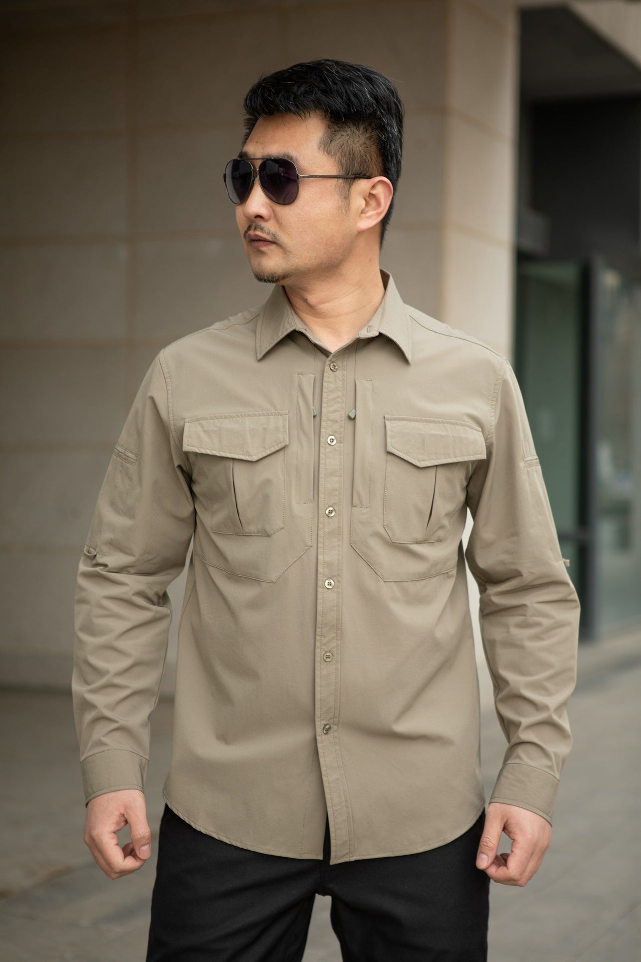 Outdoor Mountaineering Camping Tactical Men's Shirt Paving Eagle Warhawk Elastic Fabric Quick-Drying Stretch Shirt Military Fan Clothing