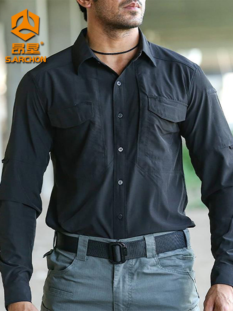 Quick-Dry Stretch Outdoor Hiking Military Style Bottoming Shirt