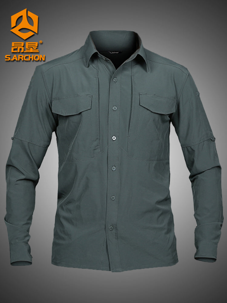 Quick-Dry Stretch Outdoor Hiking Military Style Bottoming Shirt
