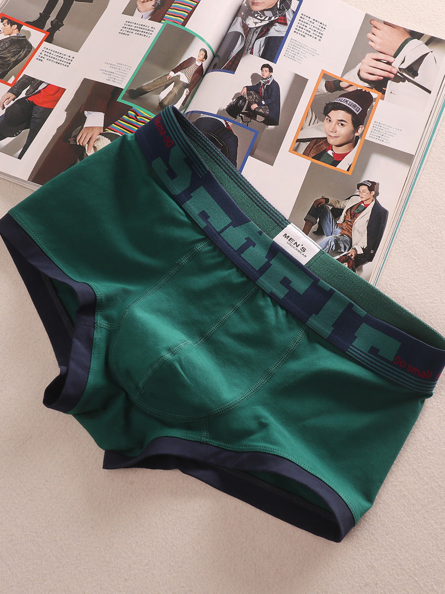 3 Pieces Minimalist Artistic Retro Low Waist Men's Underwear