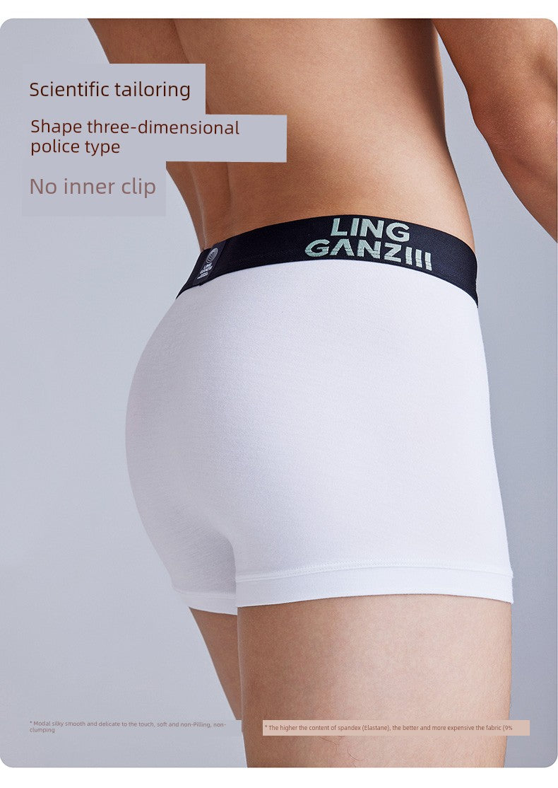 Zero Perception Men Underwear Classy Modal Boys Boxers Boxers Mid Waist Sports Underpants Wg40m1