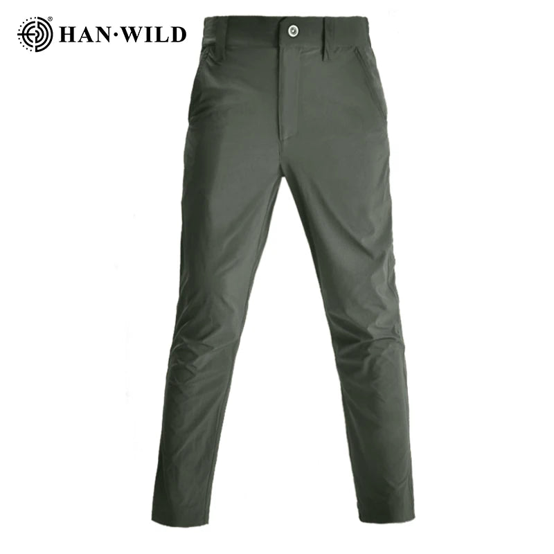 HAN WILD Summer Tactical Shirts Men's Breathable Long Sleeve Multi-Pockets Work Combat Cargo Shirts Quick Dry Camping Clothes