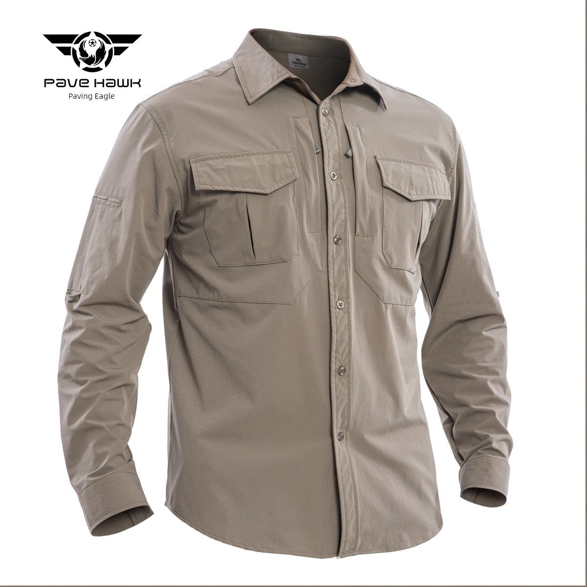 Outdoor Mountaineering Camping Tactical Men's Shirt Paving Eagle Warhawk Elastic Fabric Quick-Drying Stretch Shirt Military Fan Clothing
