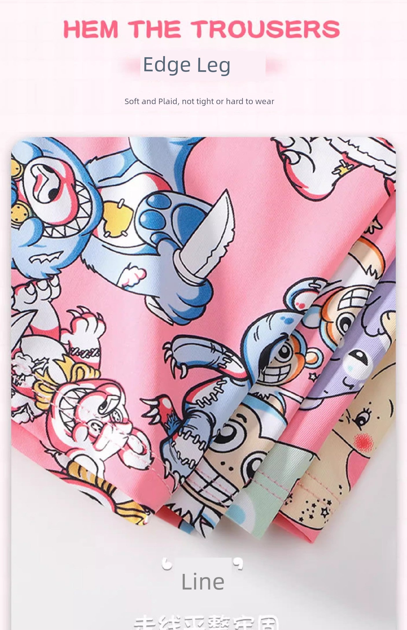 2024 New Arrival Boxers Antibacterial Pink Cute Cartoon Boys Boxer Shorts Shorts Men Underwear Ice Silk