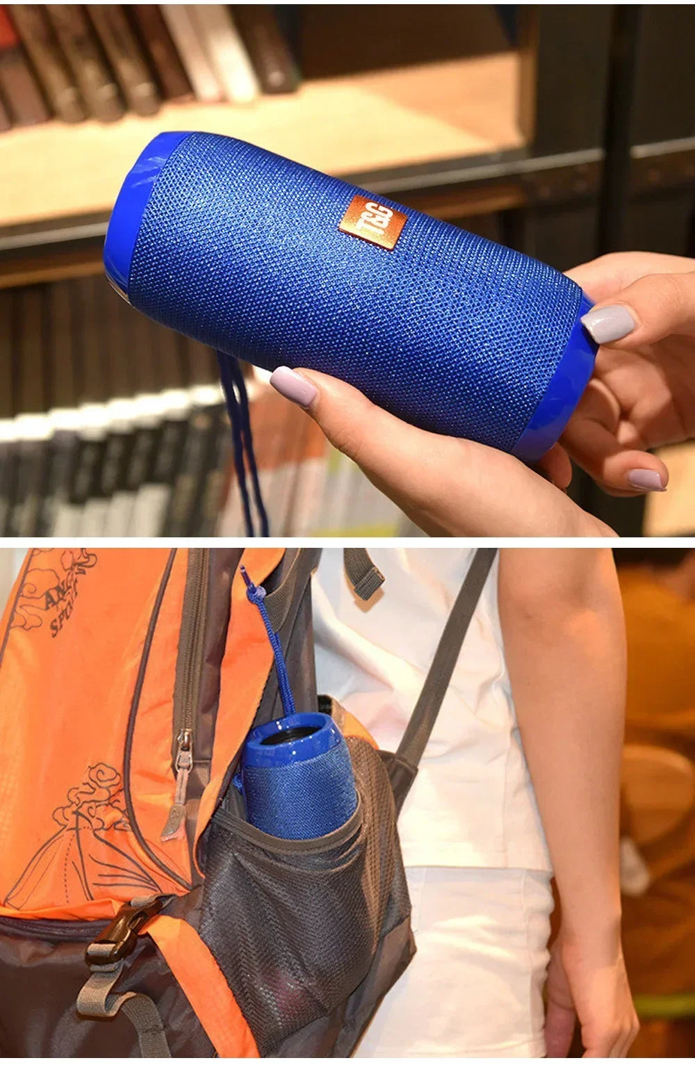 TG117 Portable Bluetooth Speaker TWS Wireless Dual Bass Outdoor Column Boombox FM AUX TF Card Music Player For Camping Riding