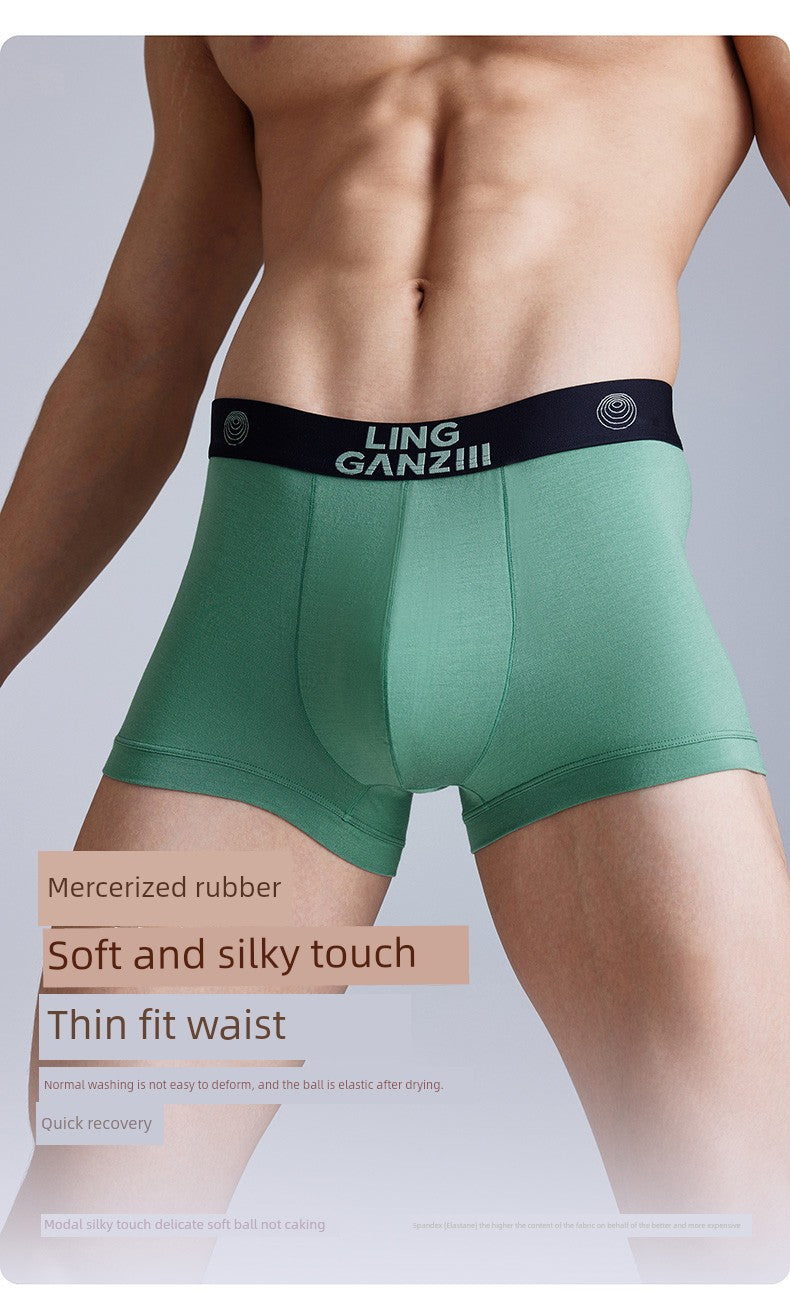 Zero Perception Men Underwear Classy Modal Boys Boxers Boxers Mid Waist Sports Underpants Wg40m1