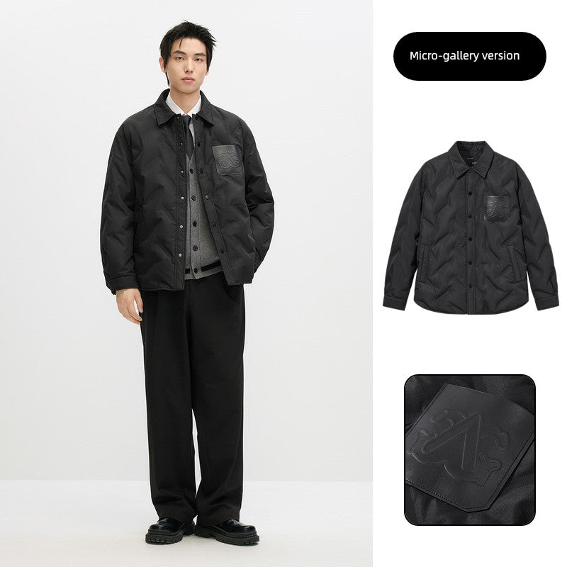 GxG Men's Lightweight Down jacket 24 Winter New Loose Short Shirts Outerwear# G24dy24005