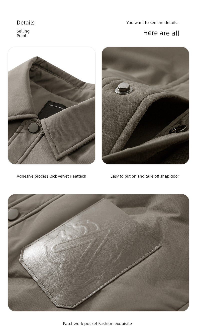 GxG Men's Lightweight Down jacket 24 Winter New Loose Short Shirts Outerwear# G24dy24005