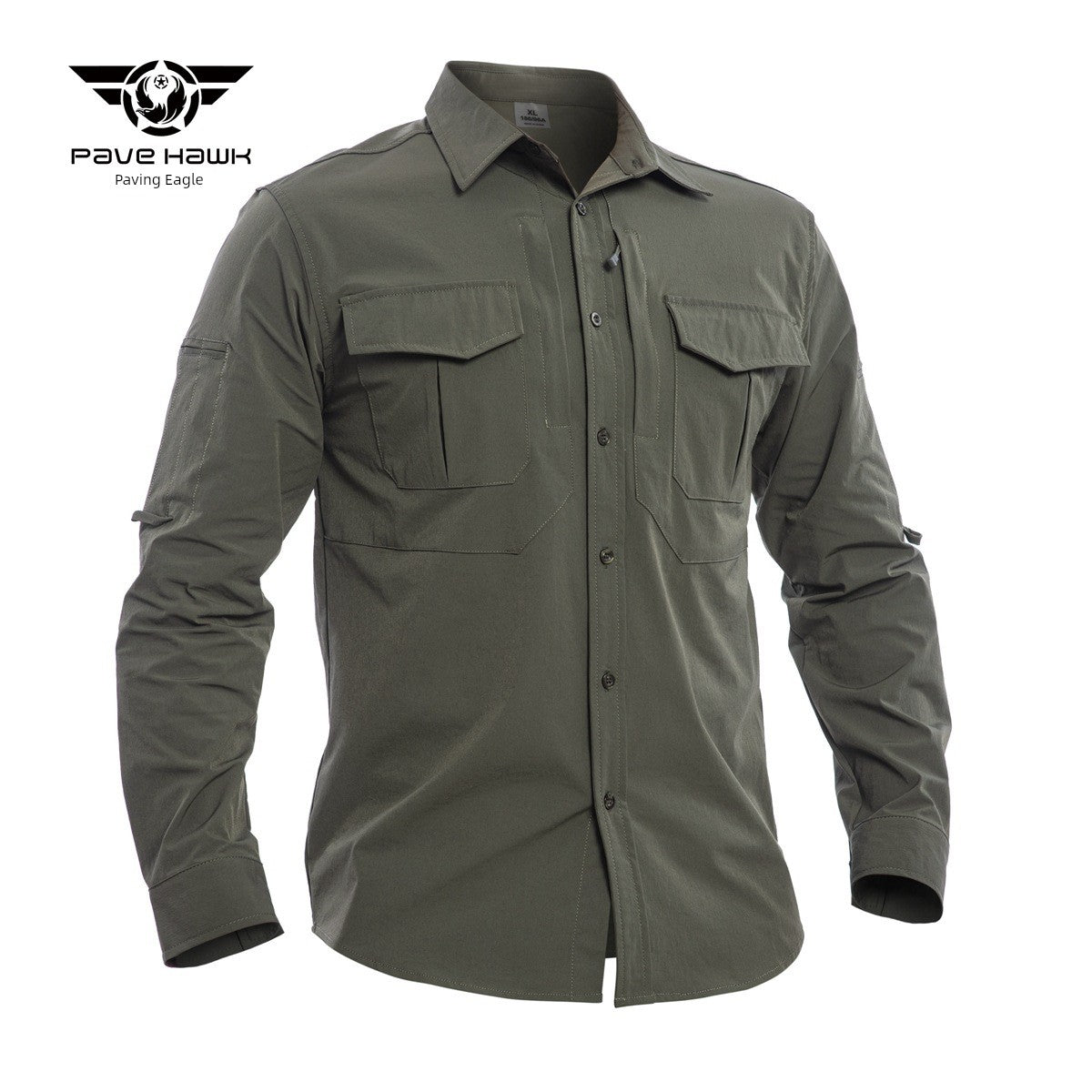 Outdoor Mountaineering Camping Tactical Men's Shirt Paving Eagle Warhawk Elastic Fabric Quick-Drying Stretch Shirt Military Fan Clothing