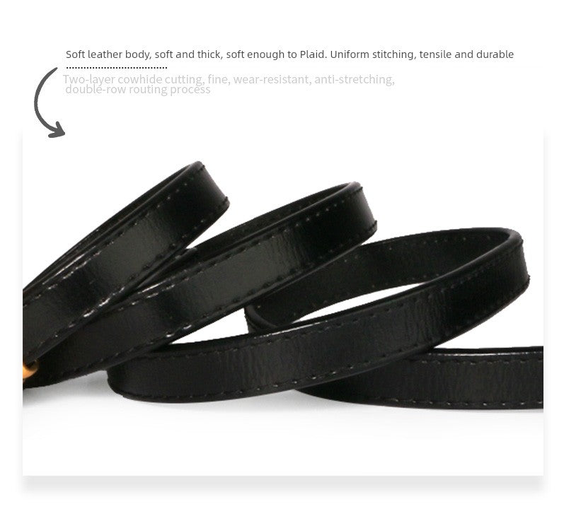 Women's Leather Easiest for Match Accessories Sweater Black Thin Belt
